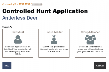 Screen shot of step 6 of hunt application