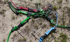 image of several hunting bows together