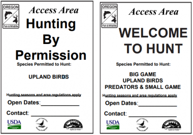 Hunting by permissions vs welcome to hunt signs