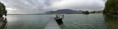 image of boat docked at Ana Reservoir