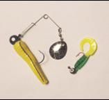 photo to two different lures to catch panfish