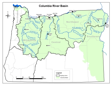 Columbia River Basin map