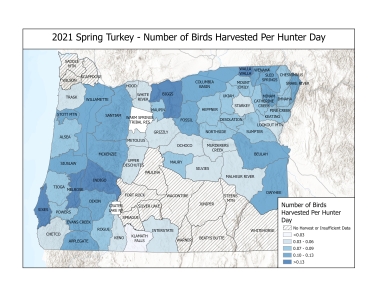 Number of Birds Harvested Per Hunter Day