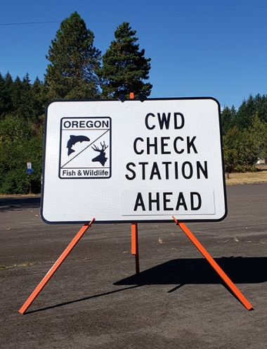 CWD Check Station Sign