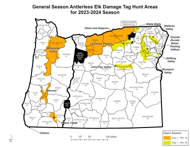 General Season Antlerless Elk Damage tag Oregon Department of