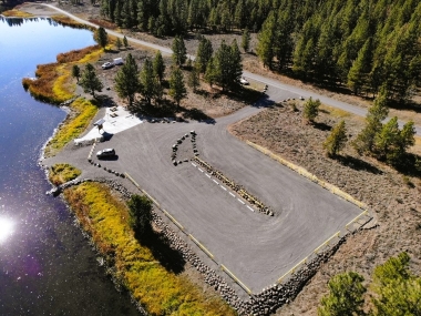 Aerial Yellowjacket Lake After construction 2025