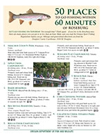 An image of the 50 places to fish within 60 minutes of Roseburg poster