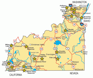 map of southeastern Oregon