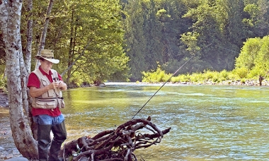 Summer bass fishing on Willamette River
